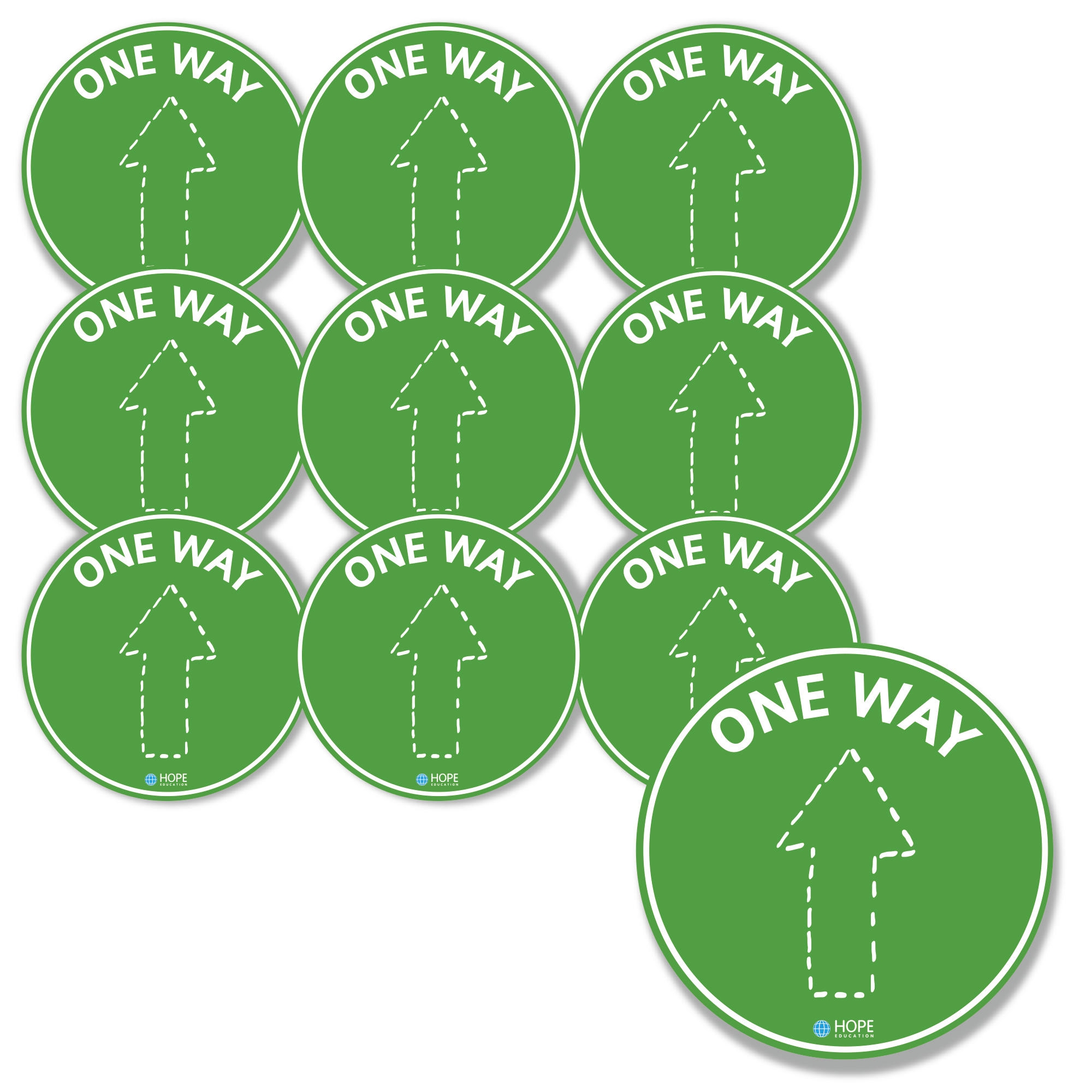 One Way Floor Stickers from Hope Education - Pack of 10